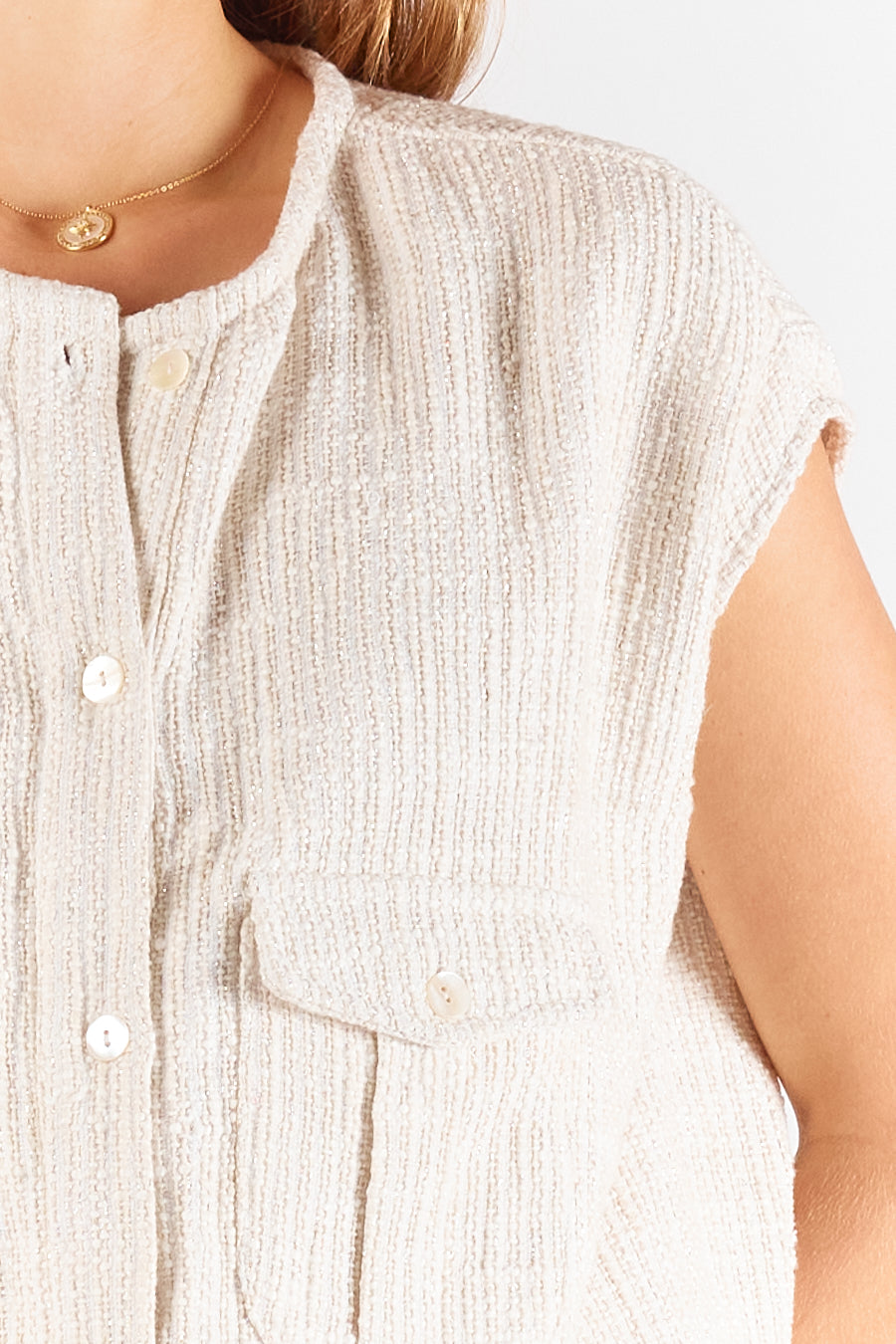 Boucle Top Cream Rubyyaya