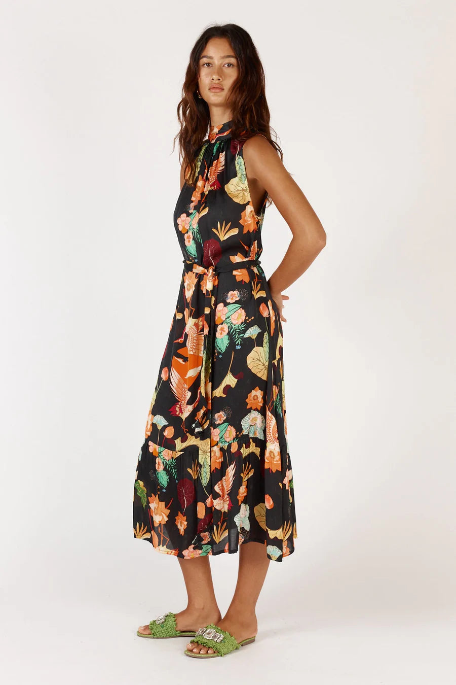 Rubyyaya Laurasia Halter Dress - Black