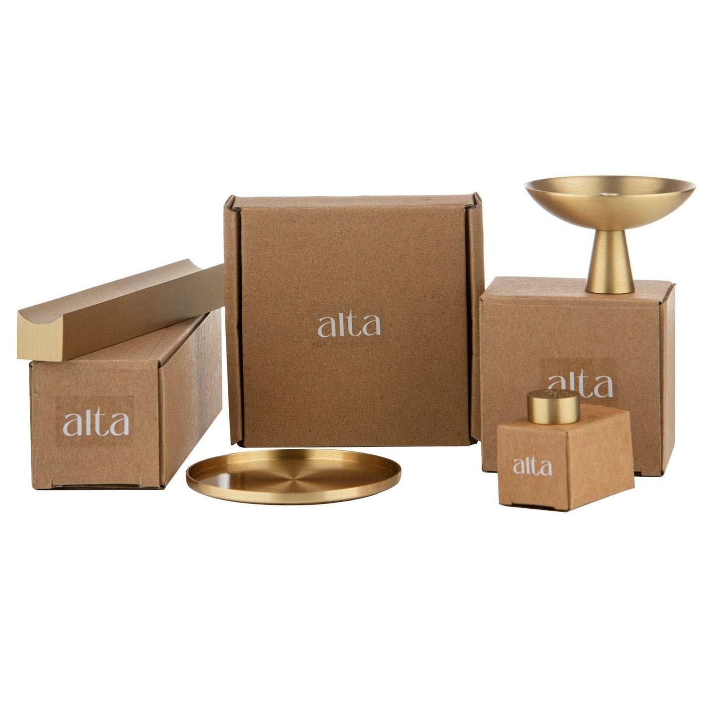 Alta Saturn Incense Holder Brass Finish