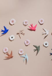 Monochromatic Ceramic Swallows
