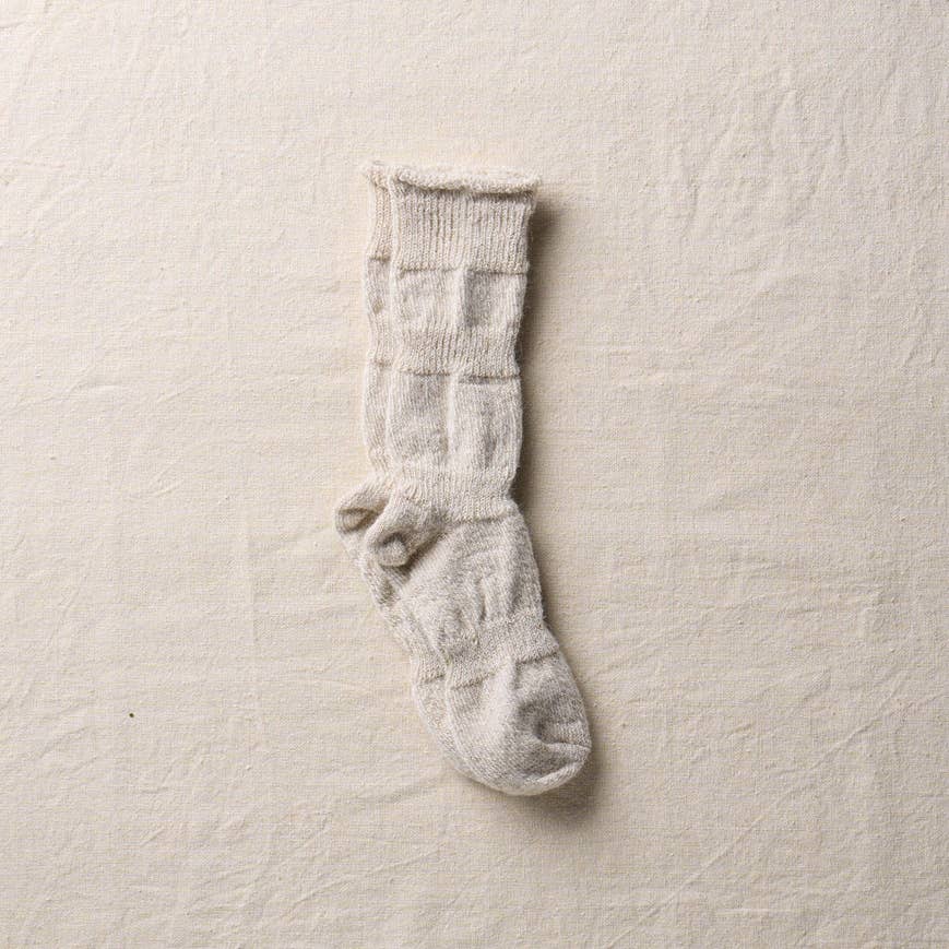 Yahae Alpaca Linen Ploot Sock - Natural