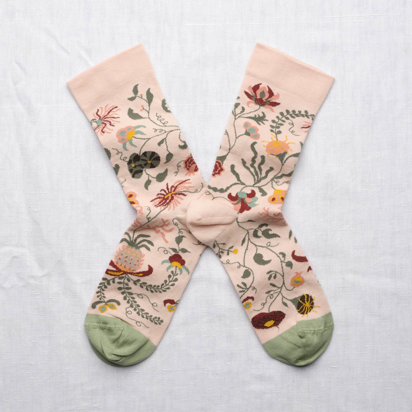 Indian Pink Button Sock: 39/41