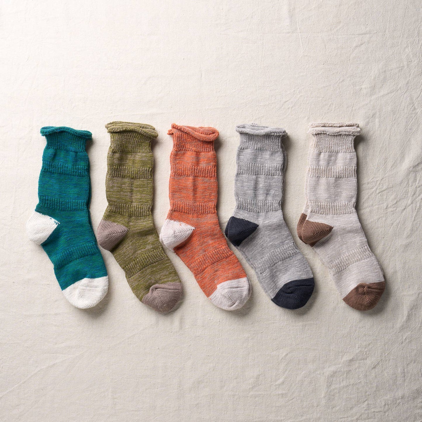 Yahae Organic Cotton Ploot Socks - Olive