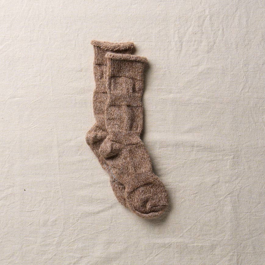 Yahae Alpaca Linen Ploot Sock - Natural