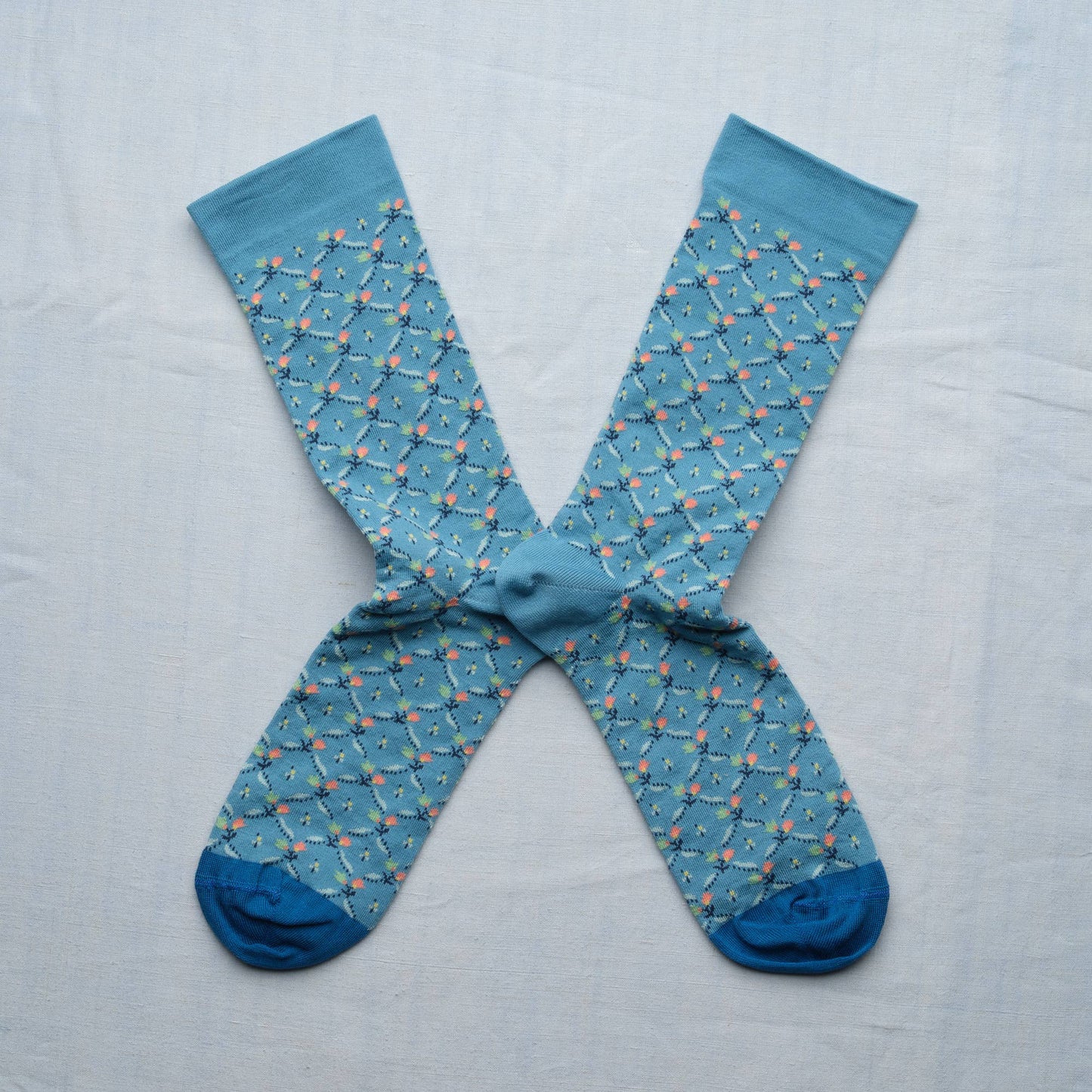 Socks Trellis Fleuri Blue Lavé: 36/38
