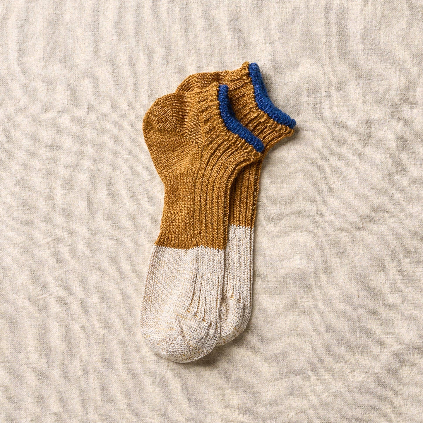 Yahae Linen Sneaker Socks -Olive