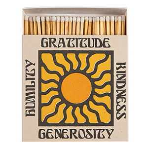 Gratitude and Kindness Matches | Square - Safety Matches