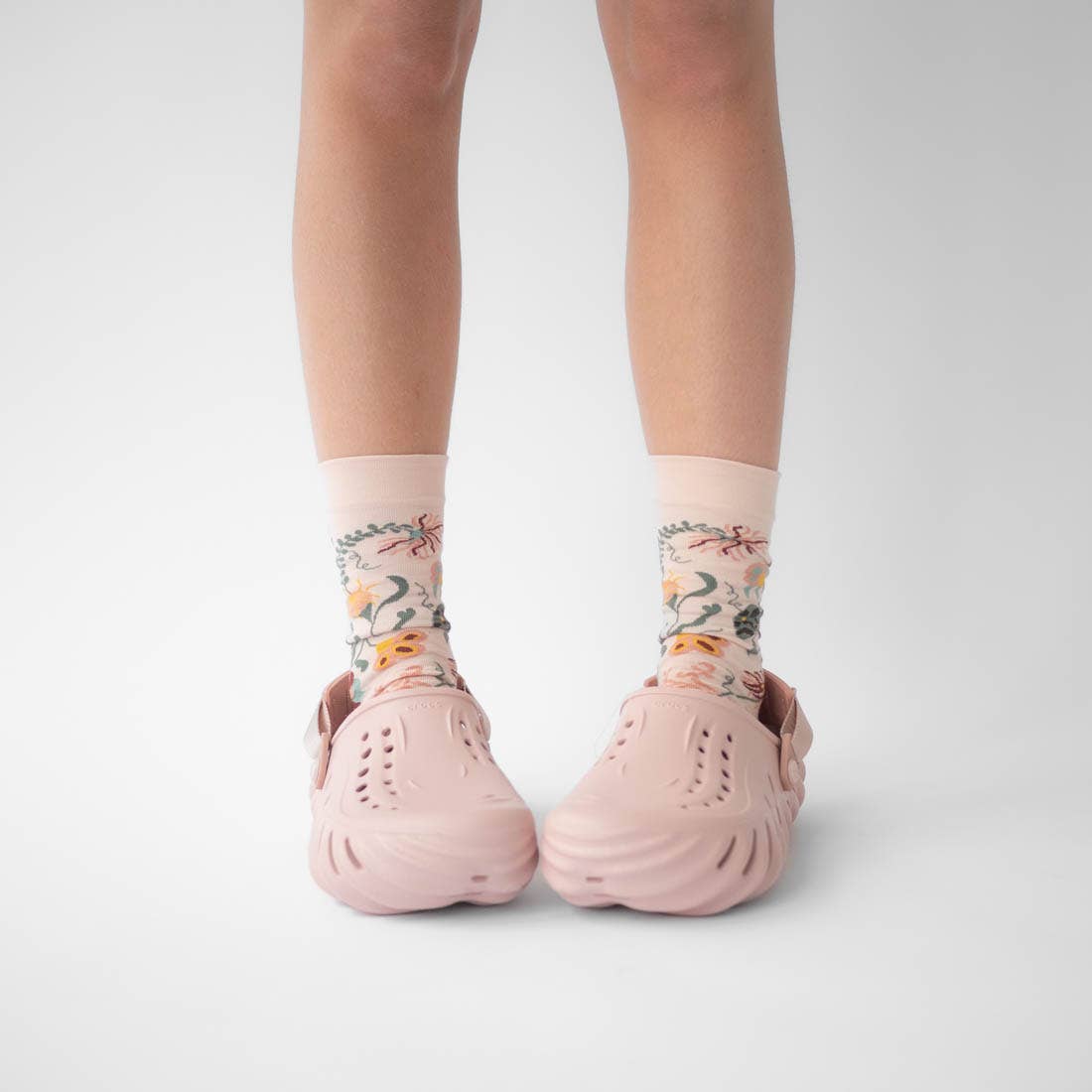 Indian Pink Button Sock: 36/38