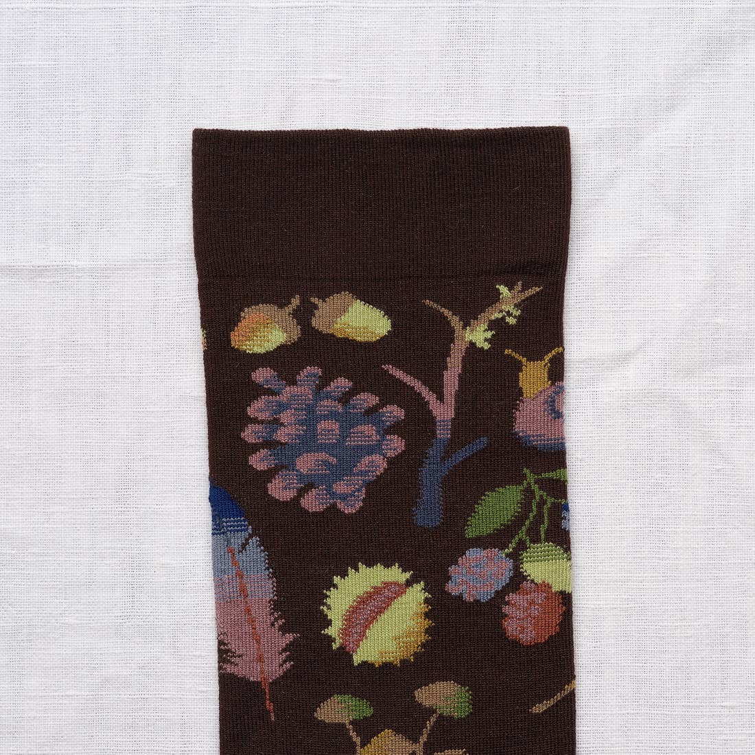 Dark Brown Mid-Calf Sock: 39/41