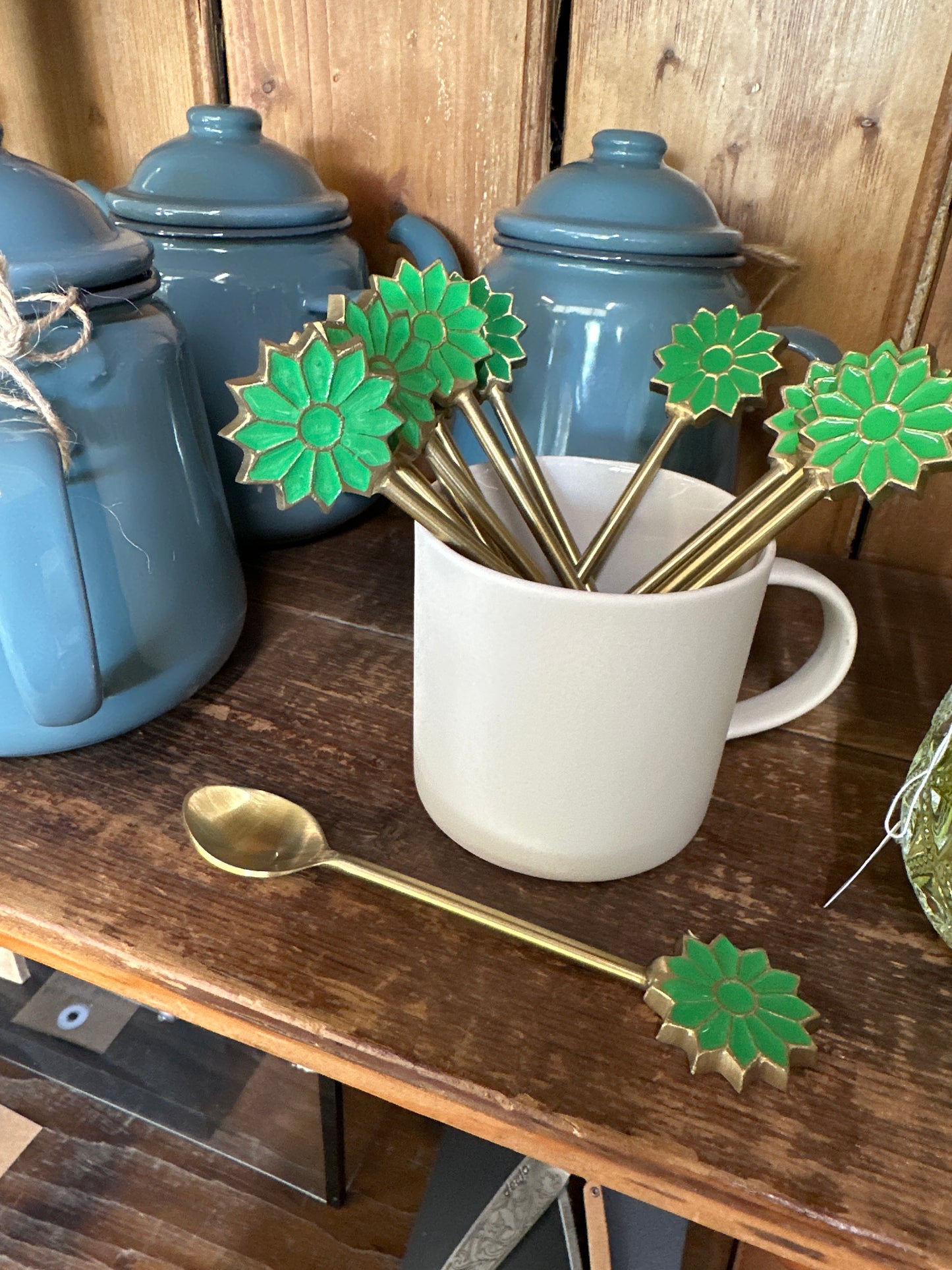 Bonnie and Neil Emerald Petal Teaspoon