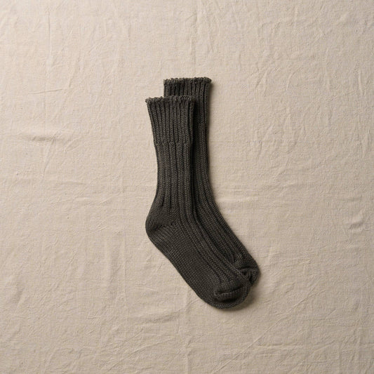 Organic Cotton Low Gauge Socks: Black / L (27.5–29.5 cm EU 44-47)