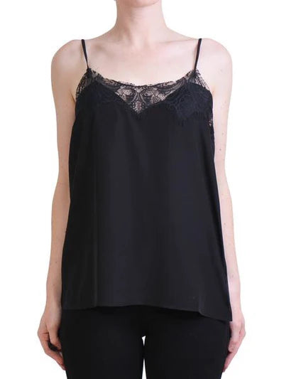 M A Dainty Silk Cami-Black