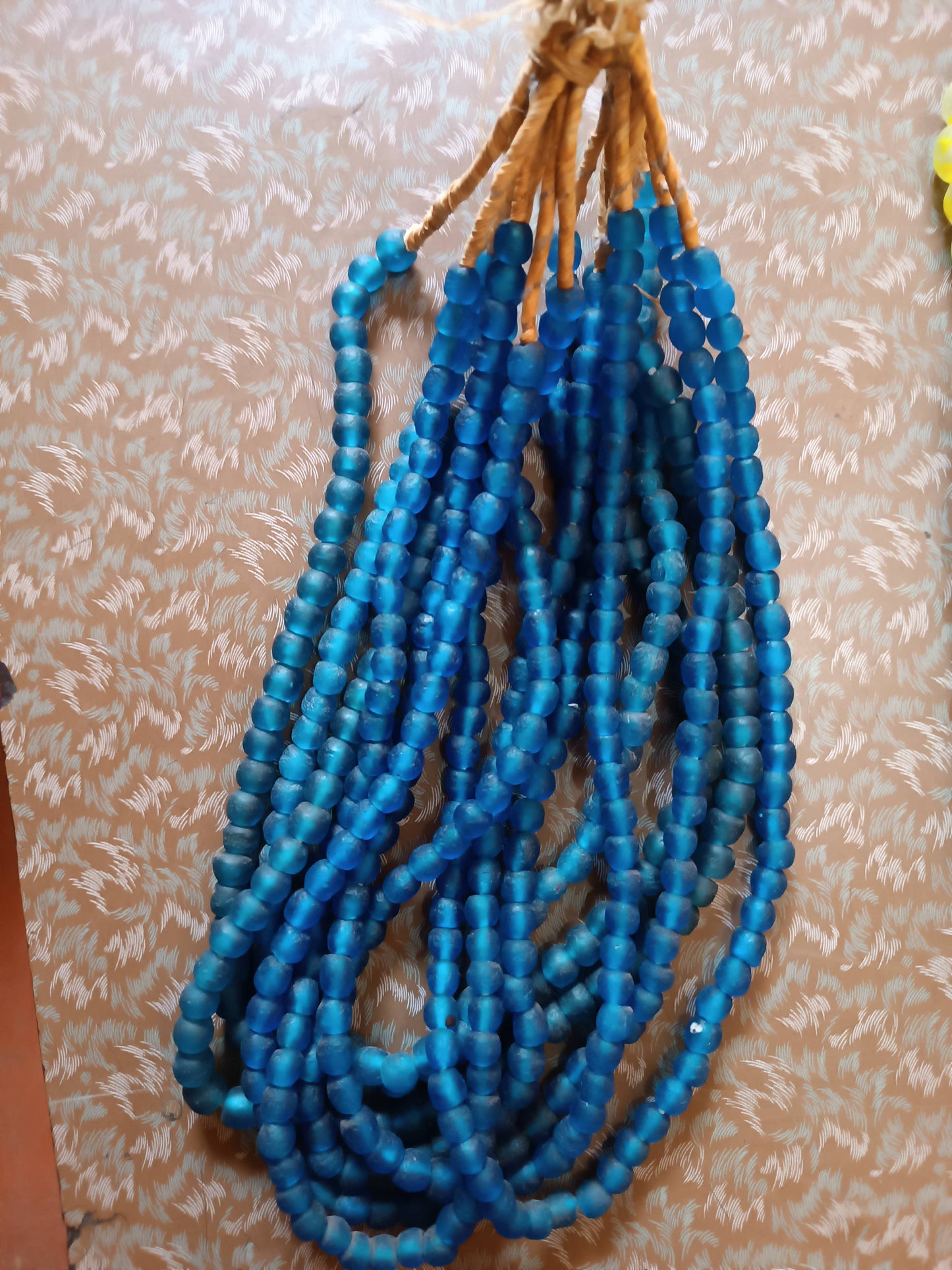 Large Glass Beads Recycled for Jewellery making: Orange