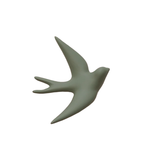 Monochromatic Ceramic Swallows