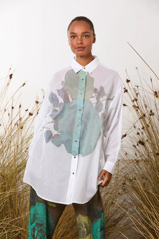 M A Dainty Cats Meow Shirt - White