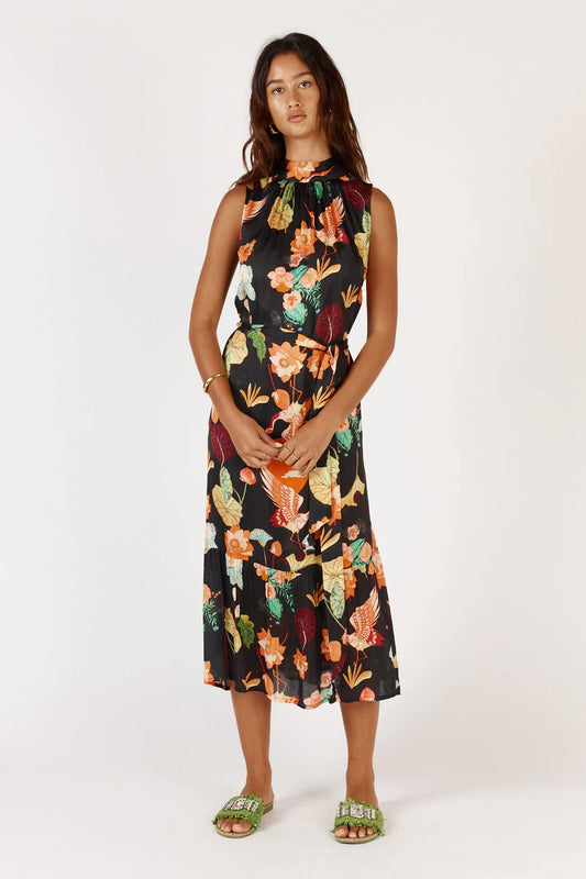 Rubyyaya Laurasia Halter Dress - Black