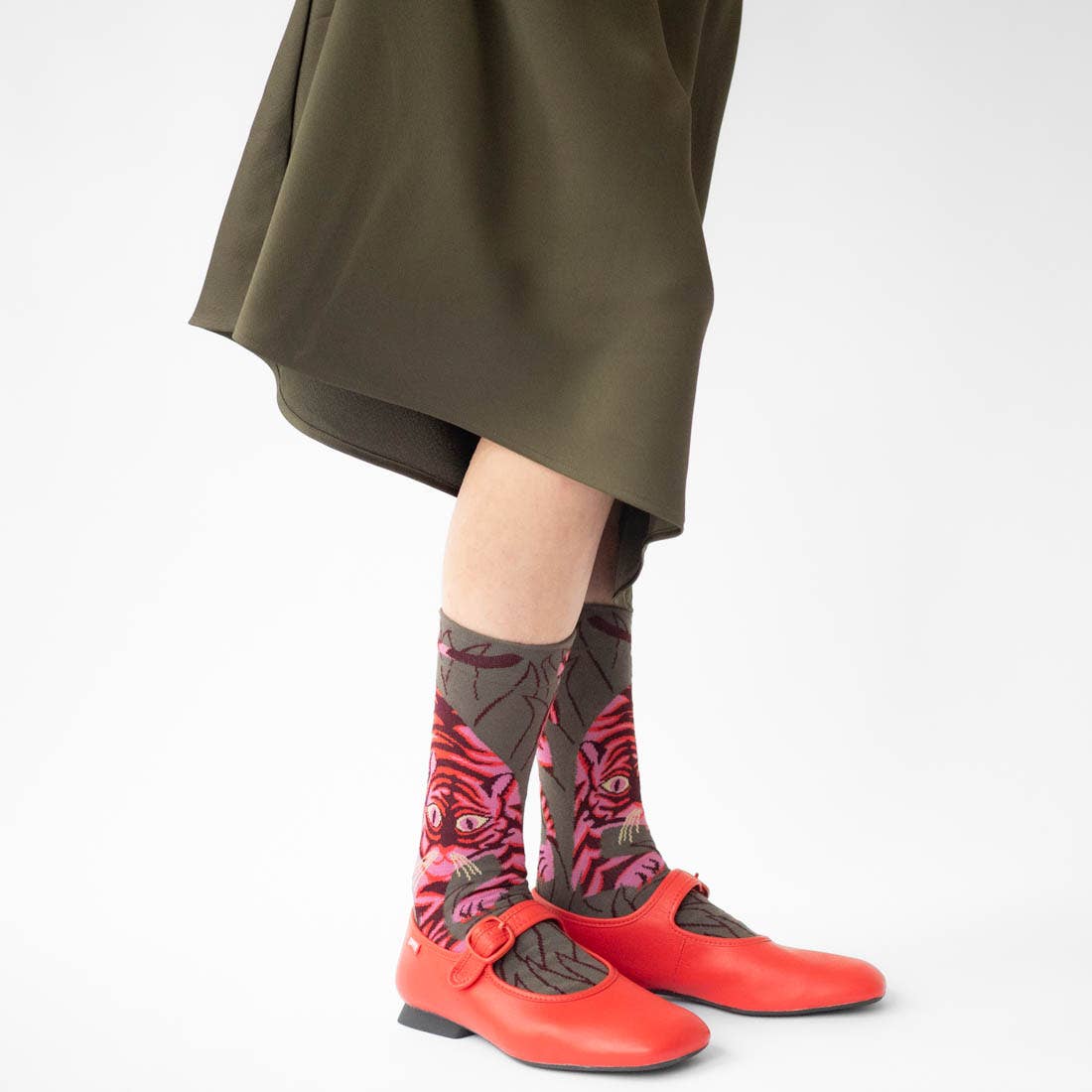 Khaki Tiger Sock: 36/38