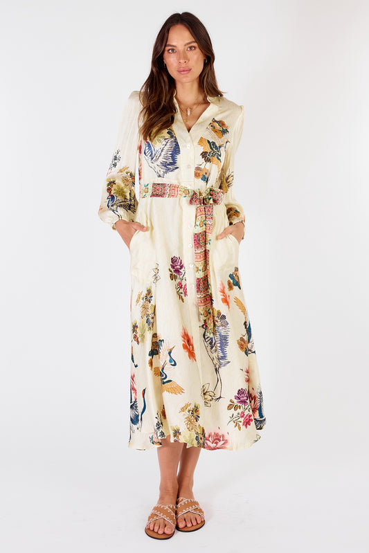 Flamingo Dress Cream