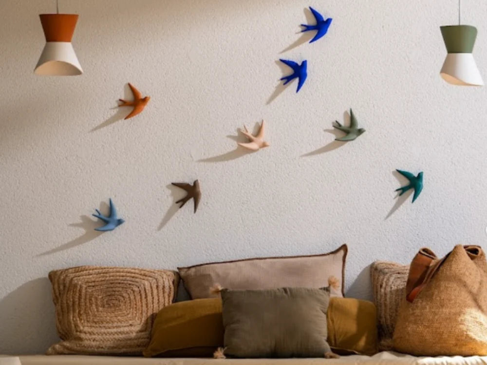 Monochromatic Ceramic Swallows