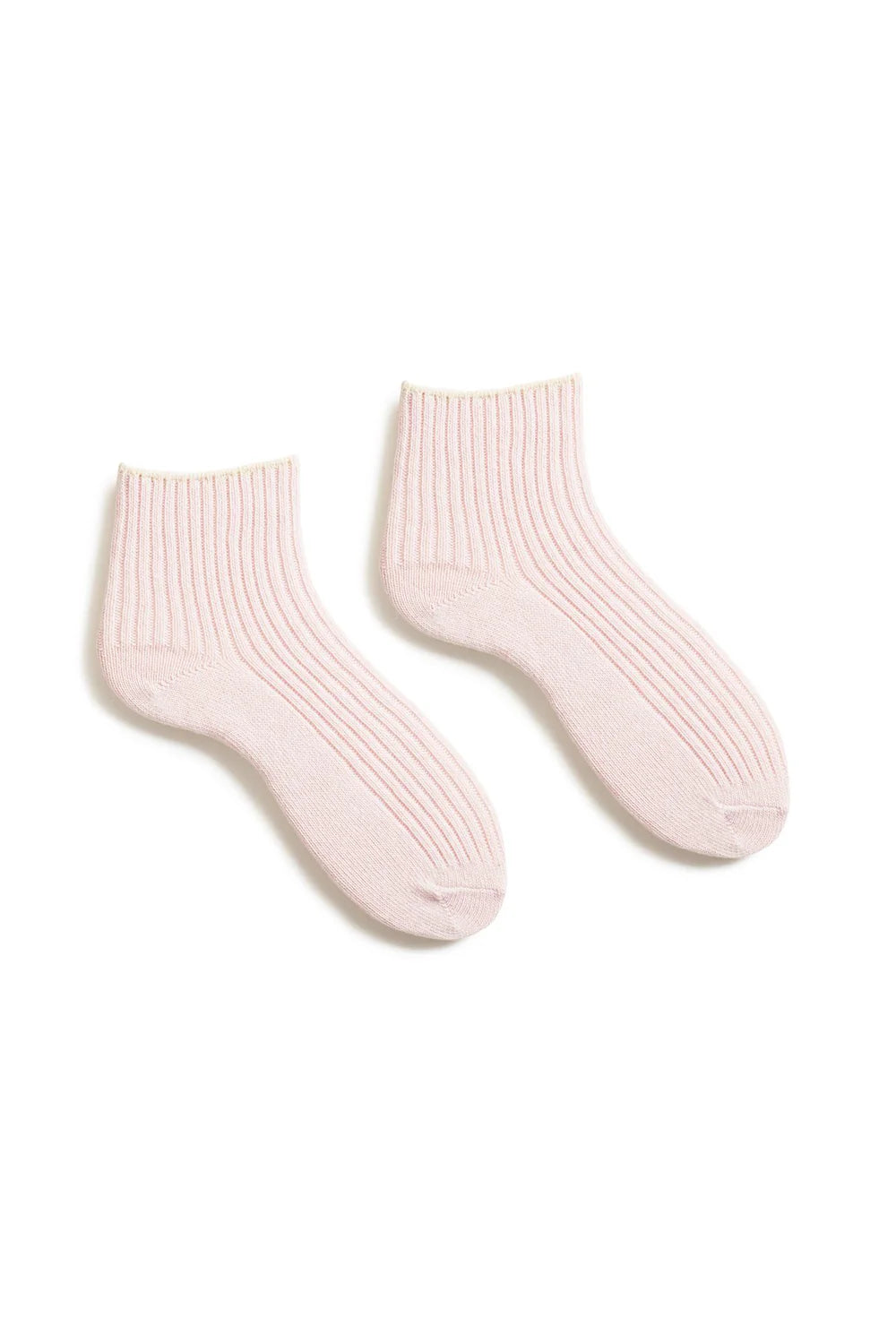 Women’s Tipped Rib Wool Cashmere Shortie Socks