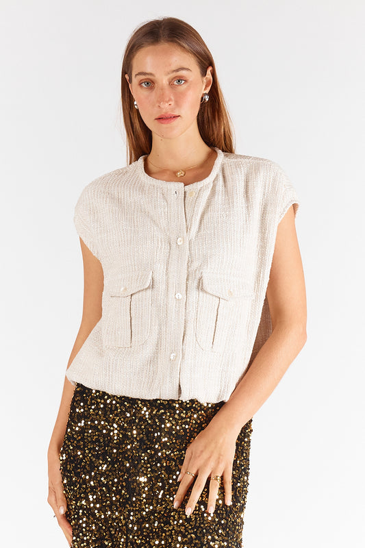 Boucle Top Cream Rubyyaya