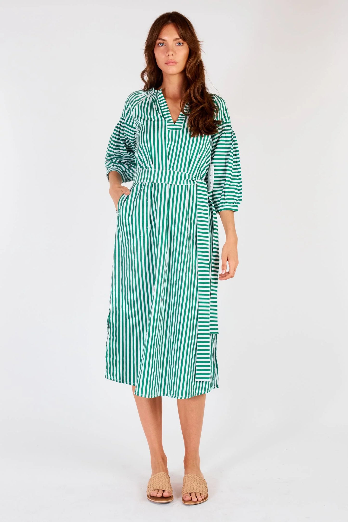 Sakanto Kaftan Green Stripe - Itami