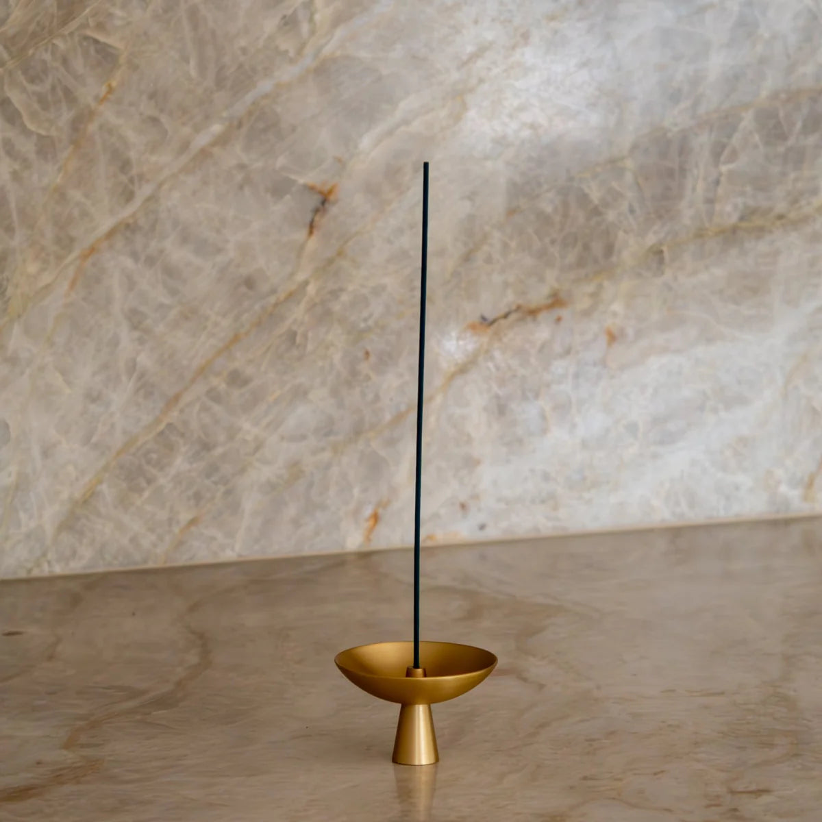 Alta Saturn Incense Holder Brass Finish