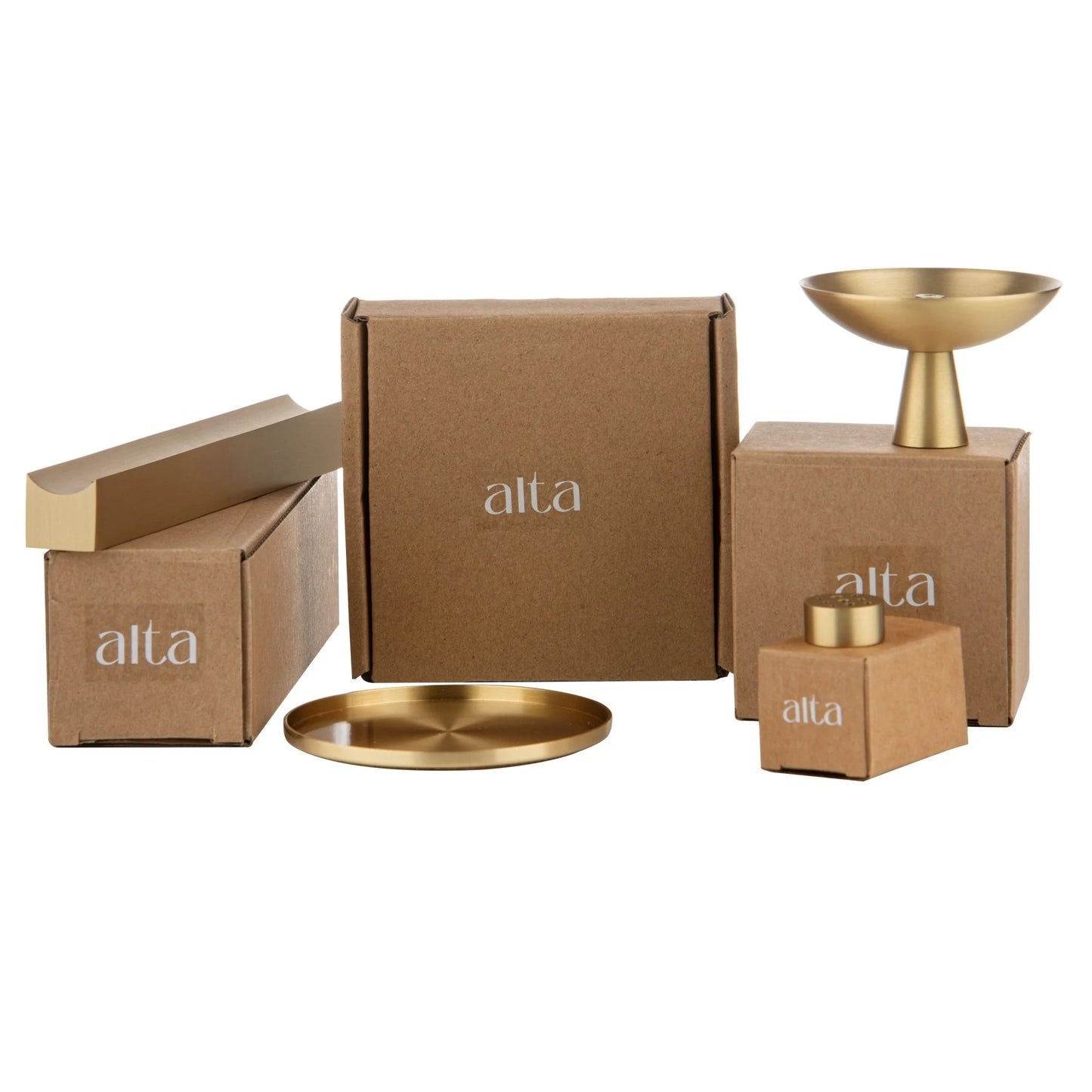 Alta Saturn Incense Holder Brass Finish