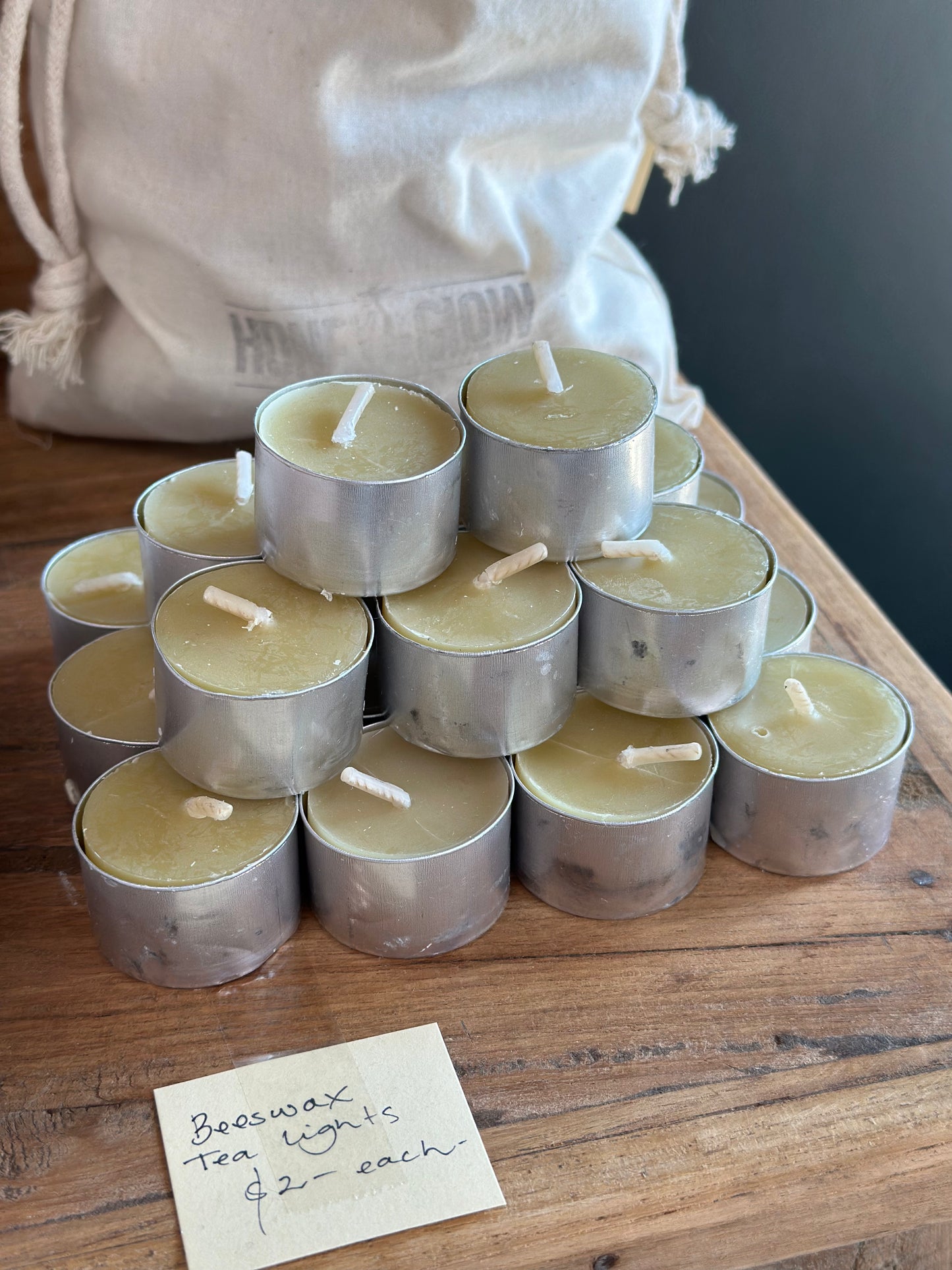 Bees Wax Tea Light Candles