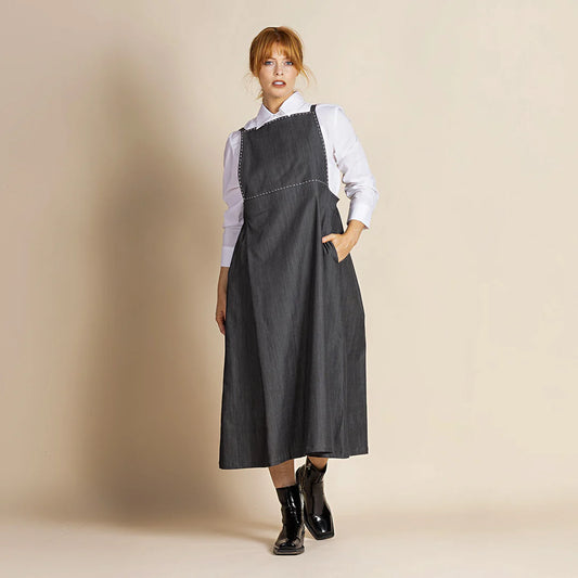 Megan Salmon Pinafore Dress