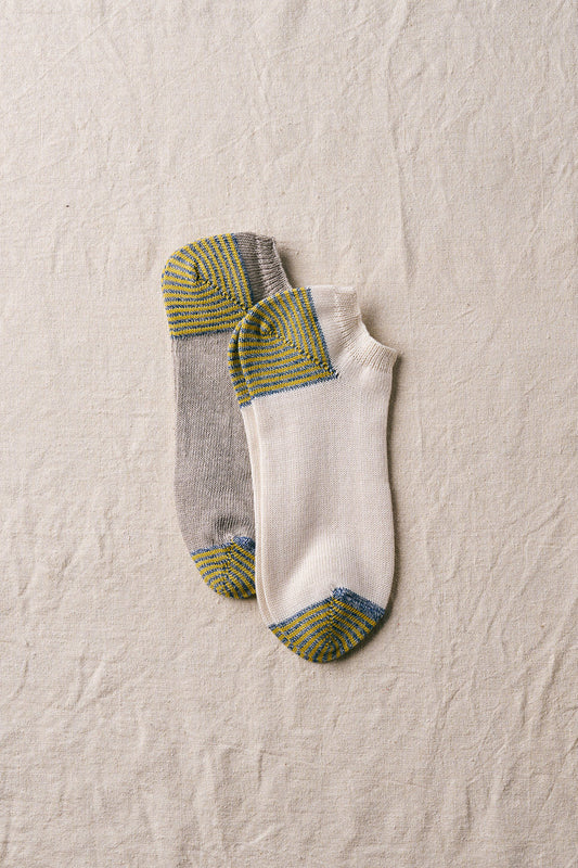 Yahae Organic Cotton Linen Sneaker Socks - 2 pk