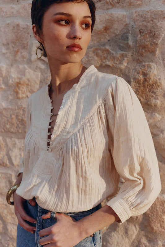 Marie Louise de Monterey- Maria’s Blouse Ecru