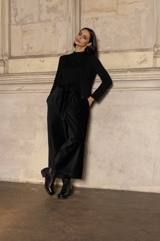 Meg by Design Cotton VelvetTrouser - Black