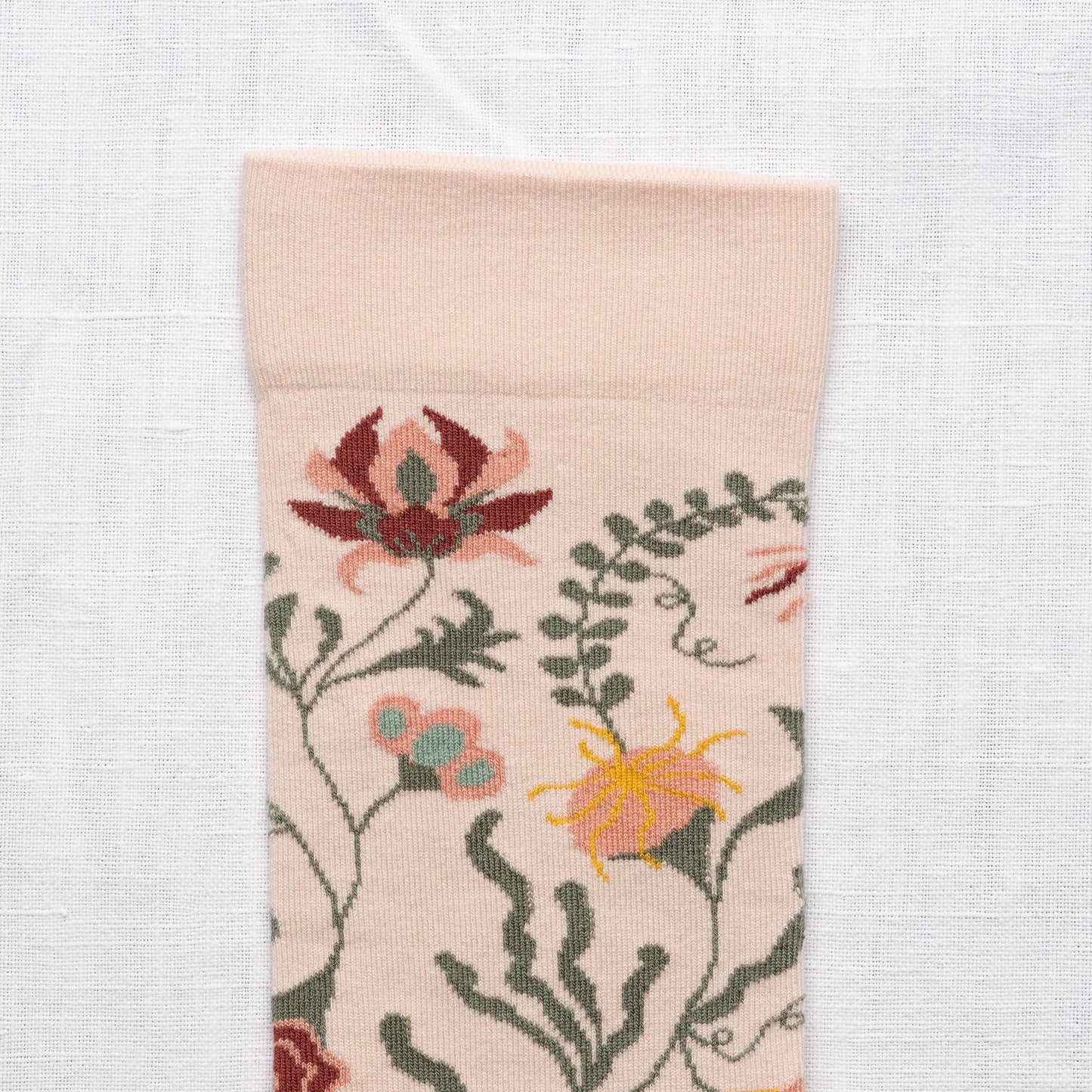 Indian Pink Button Sock: 42/44