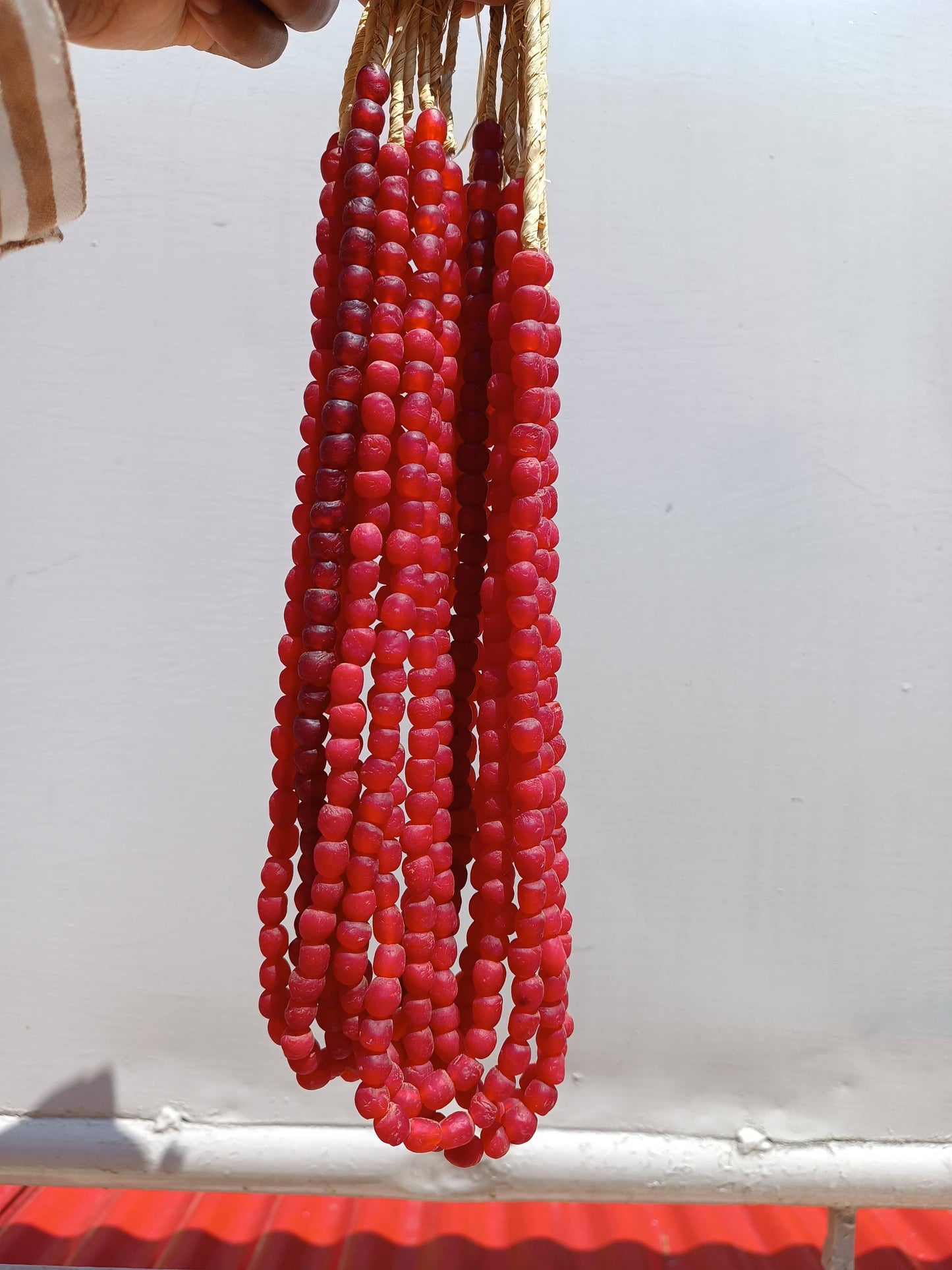 Large Glass Beads Recycled for Jewellery making: Black