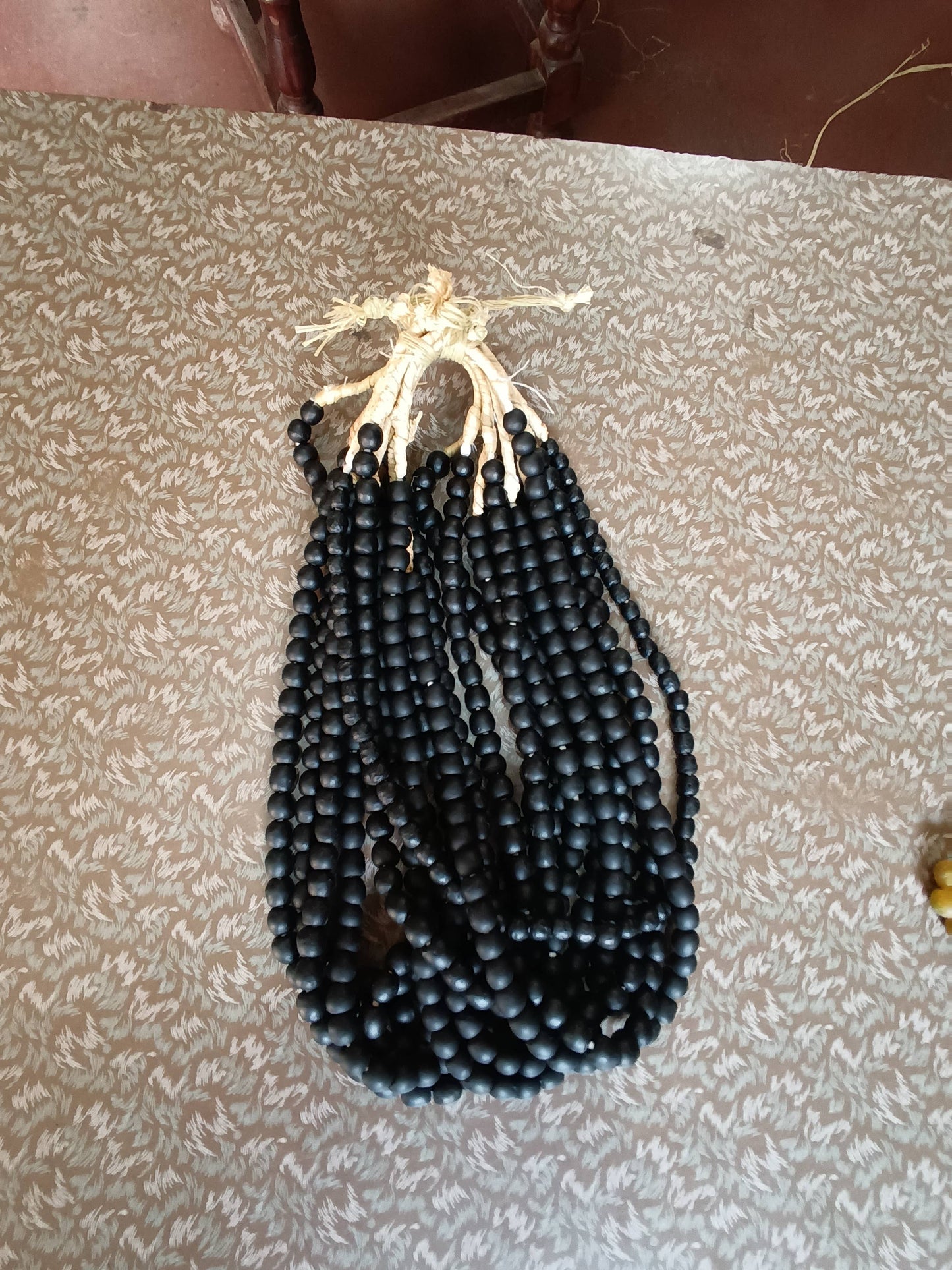 Large Glass Beads Recycled for Jewellery making: Black