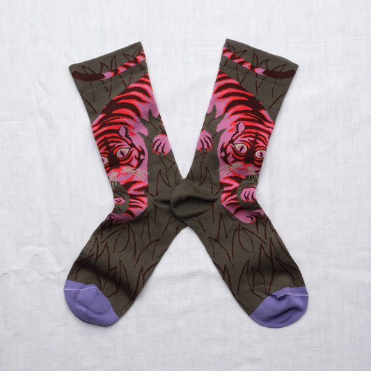 Khaki Tiger Sock: 42/44