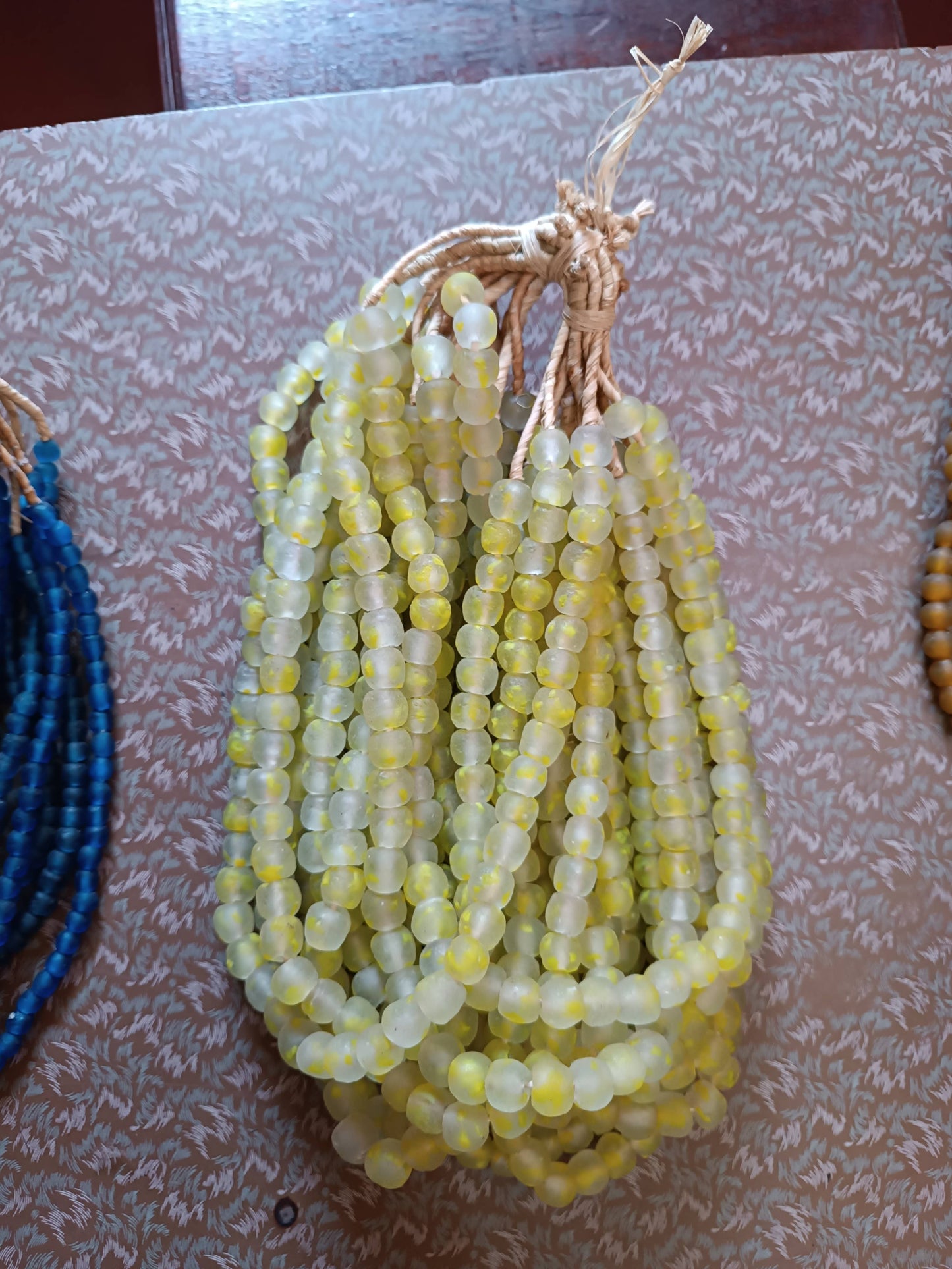 Large Glass Beads Recycled for Jewellery making: Black
