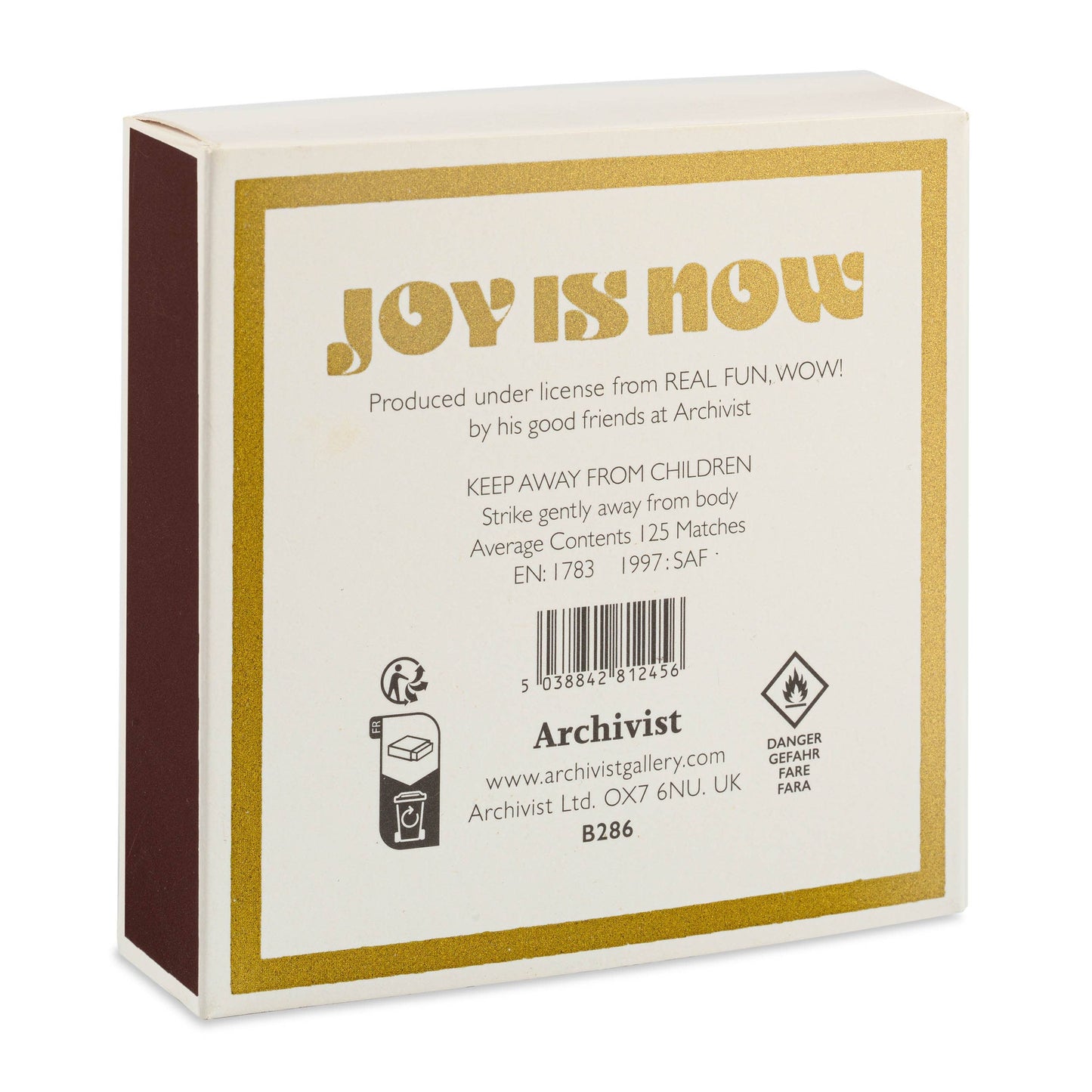 Joy Is Now | Square Matchboxes